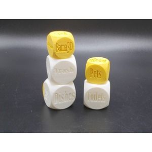 Custom Chore Love Business 6 Side Dice Multiple Colors Your Design!